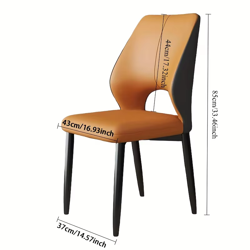 Chaise de salle à manger de luxe italienne, fauteuil de loisirs moderne et simple pour la maison, chaise de restaurant rembourrée épaisse pour hôtel et usage professionnel, mobilier de maison