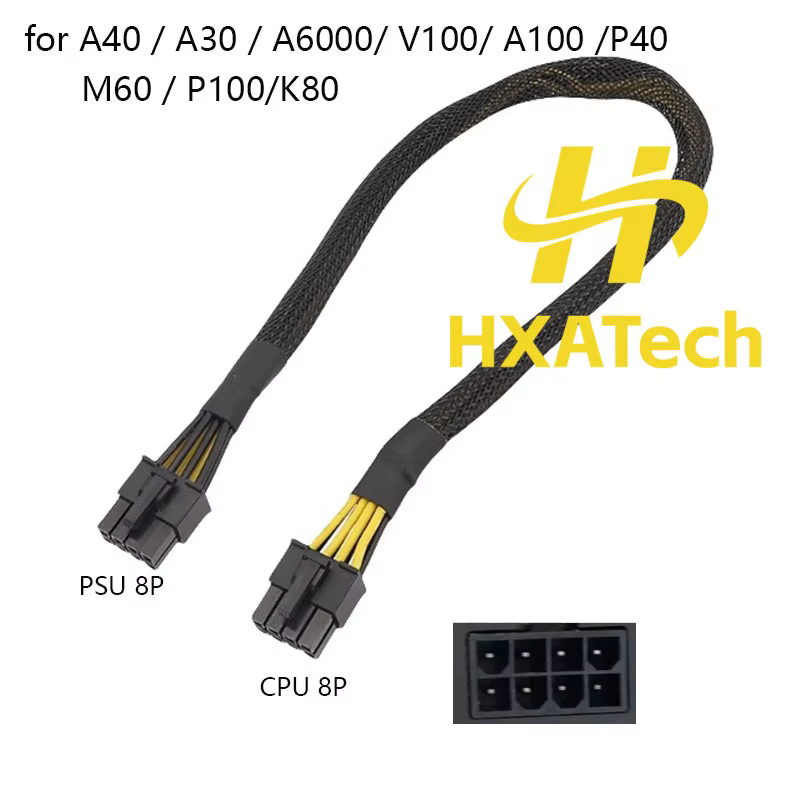 HXATech- Câble d'alimentation pour carte vidéo PCIE 8 broches à 8 p (6 + 2) pour Dell T5810 T5820 T7820 T7920