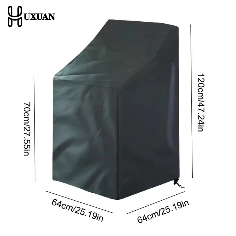 Housse de chaise de jardin durable 65x65x70x120cm, imperméable pour utilisation en extérieur
