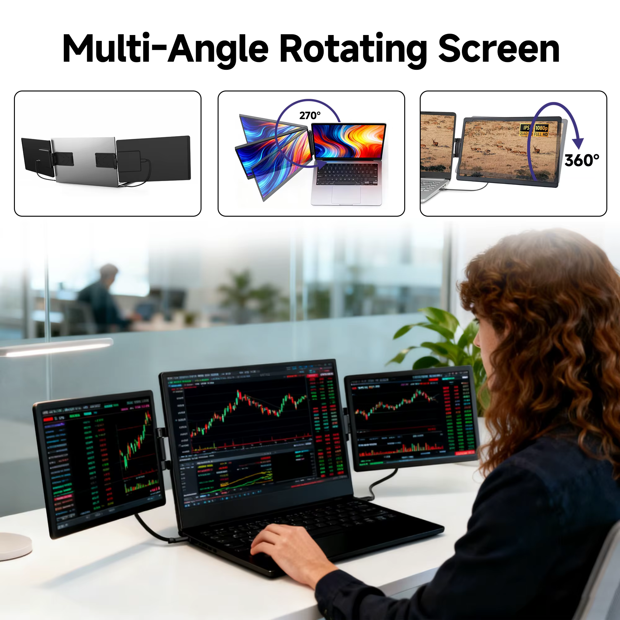 Moniteur Portable 13.3 pouces-seconde écran d'extension pour ordinateur