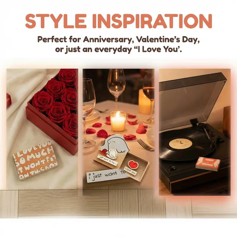 Nouvelle boîte à messages romantique « Je t'aime » faite à la main, 1 pièce, pour la Saint-Valentin, un anniversaire, un mariage, une surprise pour elle/lui 
