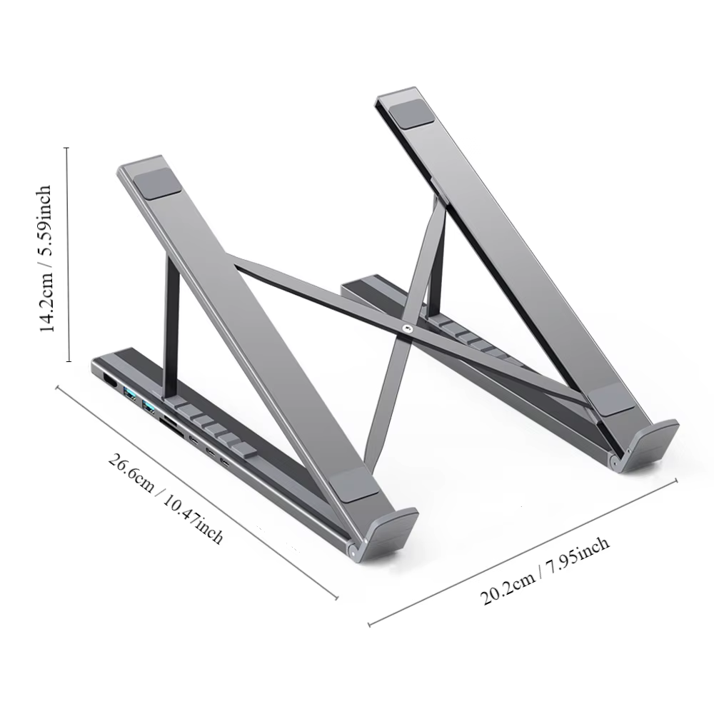 Station d'accueil pour ordinateur portable USB C 8 en 1 avec USB C