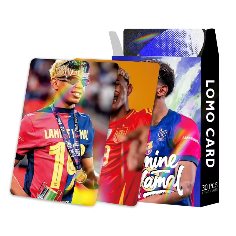 Cartes LOMO holographiques laser flash, 30 pièces en boîte, cartes décoratives miniatures HD double face, cartes cadeaux