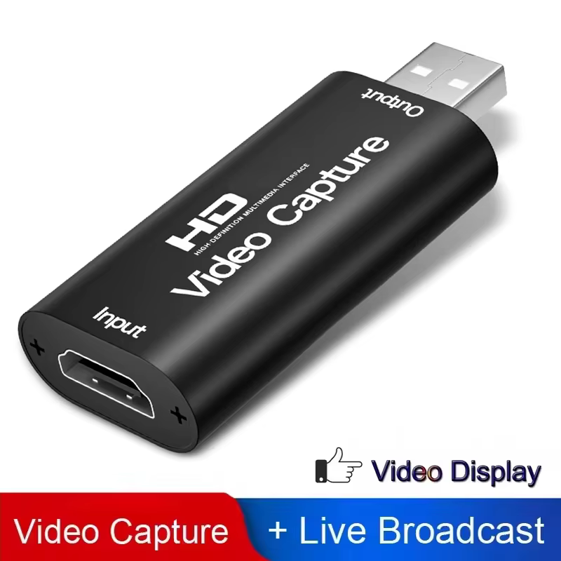 Carte de capture vidéo compatible HDMI vers USB 1080P USB 2.0 Game Grabber Box pour PS4 DVD Caméra PC Enregistrement Streaming en direct