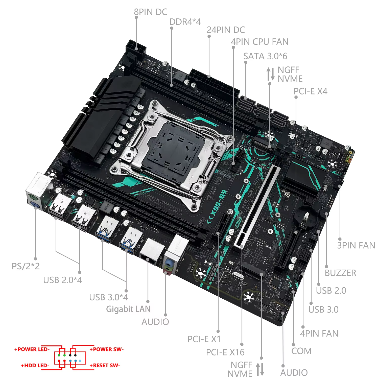 Kit de carte mère MACHINIST X99 B9