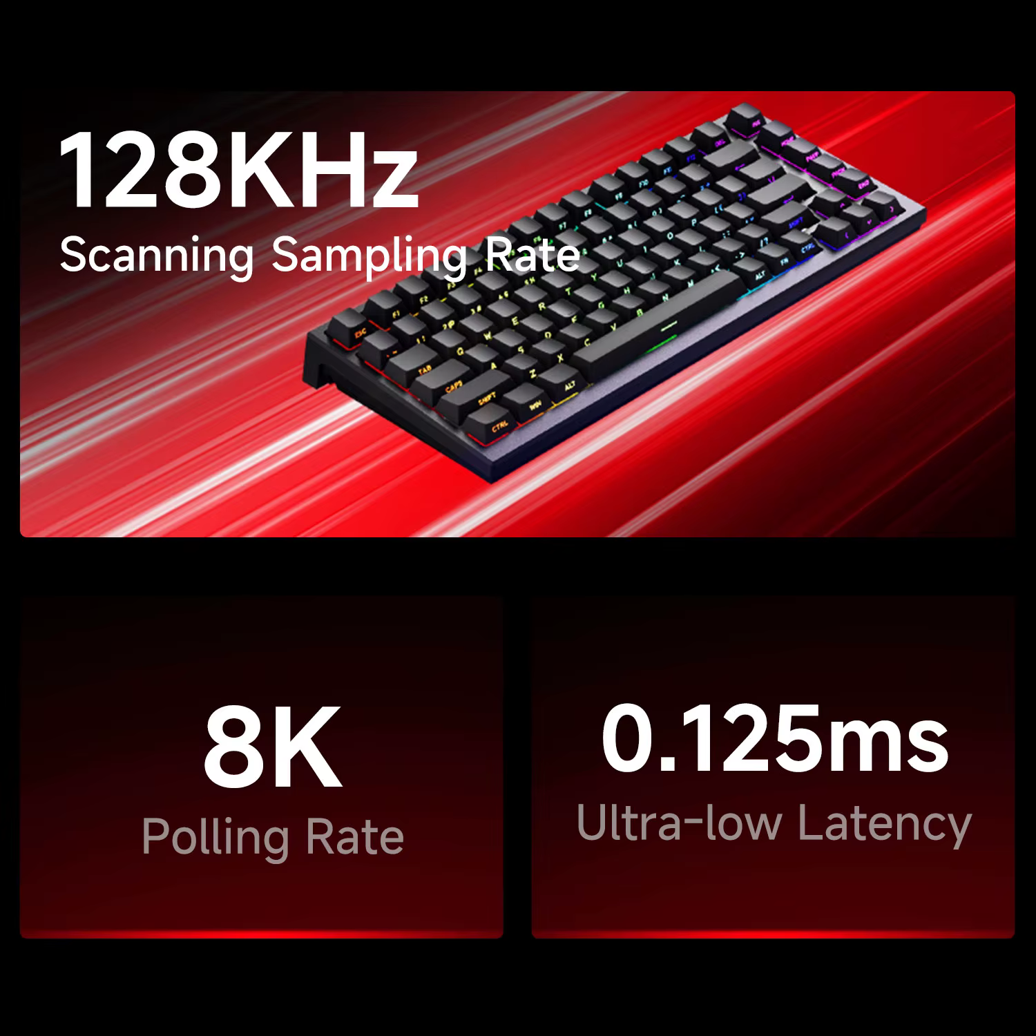 AKKO TAC75 HE clavier à interrupteur magnétique 75% claviers de jeu déclencheur rapide 0.005mm 8K RGB filaire Esports