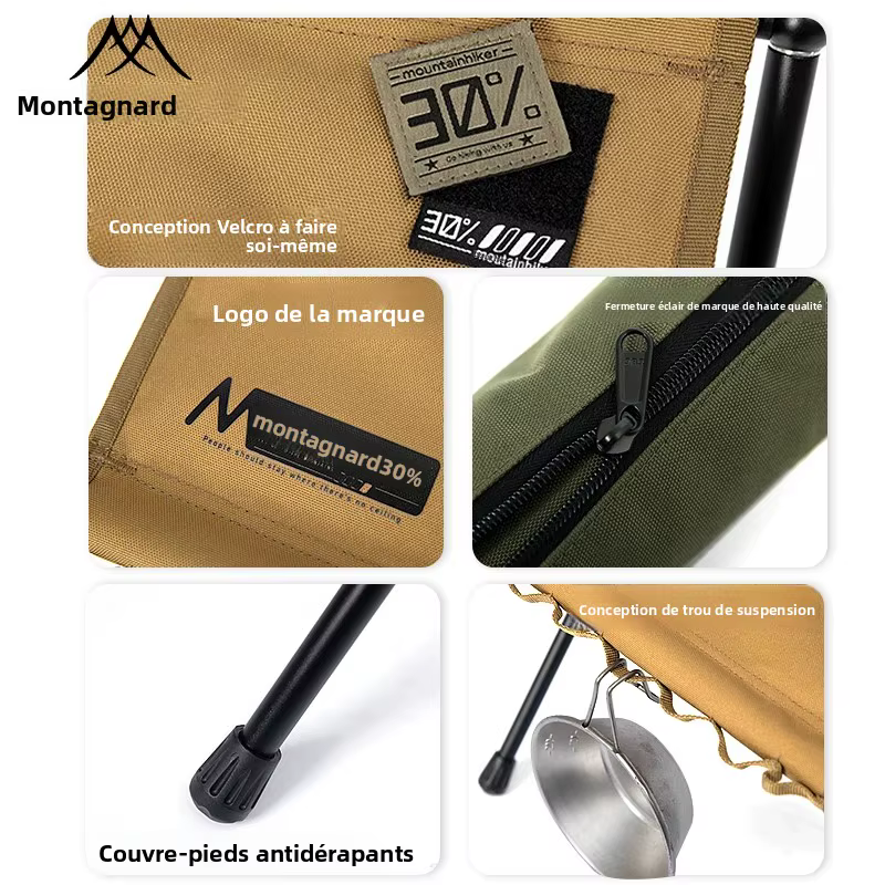 Tabouret pliant portable – idéal pour le camping, les pique-niques et les voyages, pour s'asseoir en extérieur | Sièges élégants | cadre en alliage d'aluminium