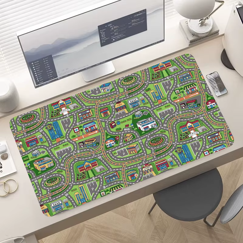 Tapis de jeu interactif Cityscape avec carte de circulation