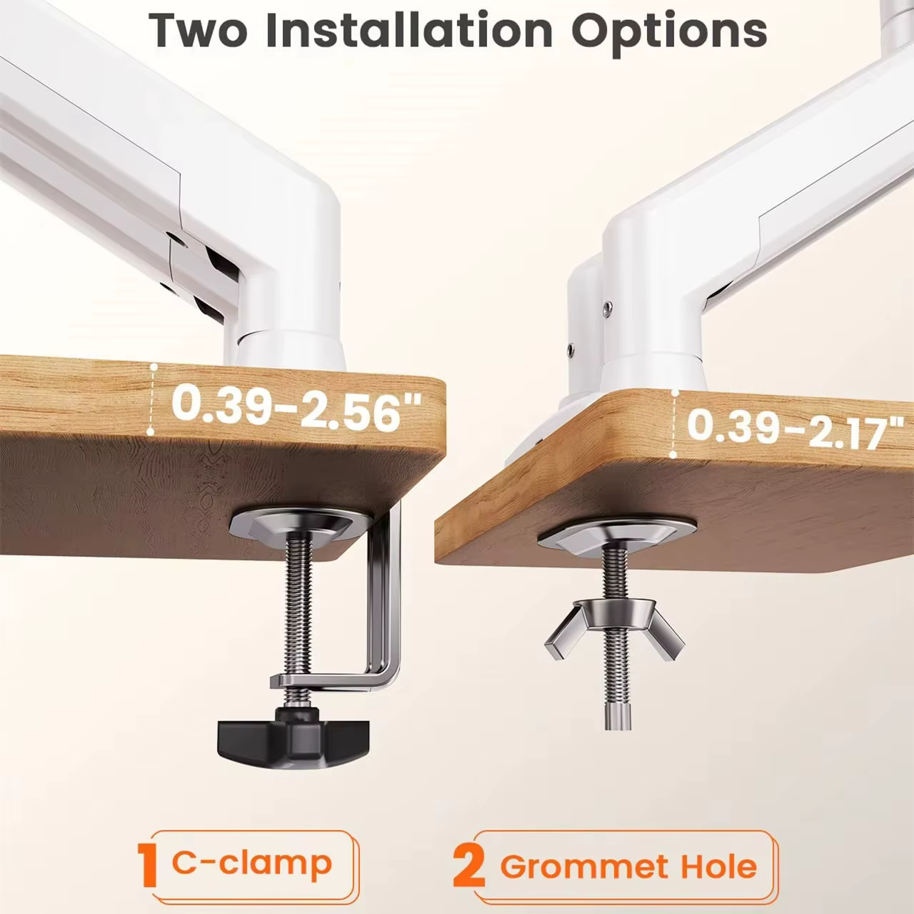 Support pour double moniteur pour écrans 13′′–32′′