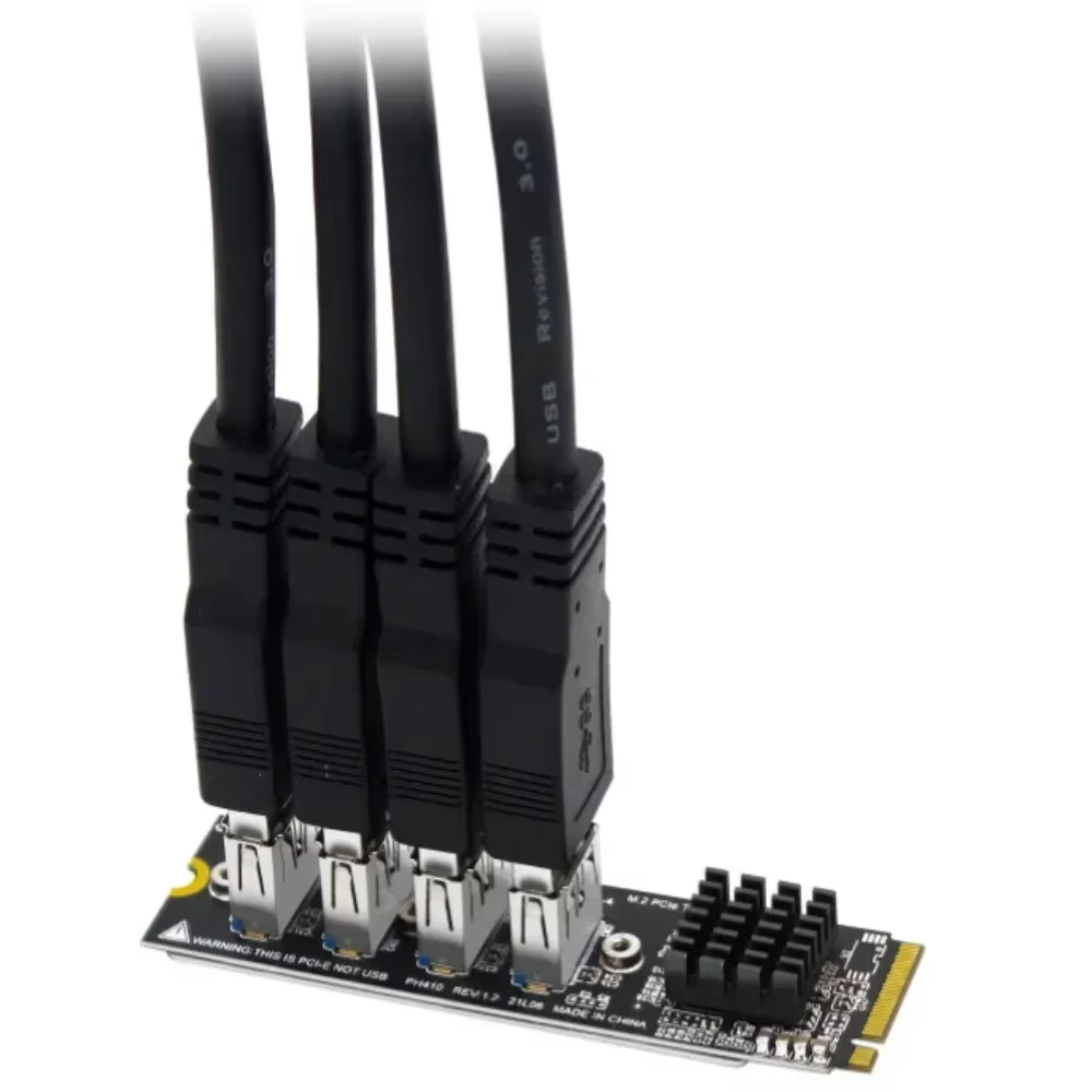 Carte Riser M2 pour transfert de données à grande vitesse de M.2 NVME vers