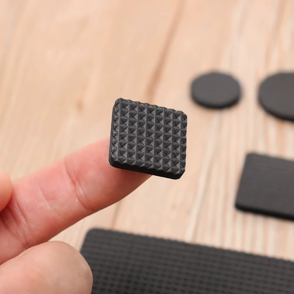 Coussinets en Caoutchouc pour Pieds de Chaise, Polymères Antidérapants, Amortisseur, Rond, Carré, Auto-Adhésif, Matériel de Protection des Pieds de Table, 1 à 24 Pièces