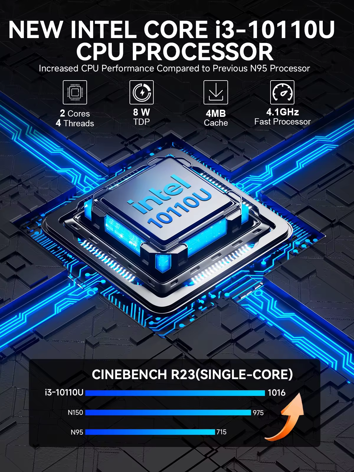 Mini PC GMKtec G3 Pro Intel Core i3-10110U