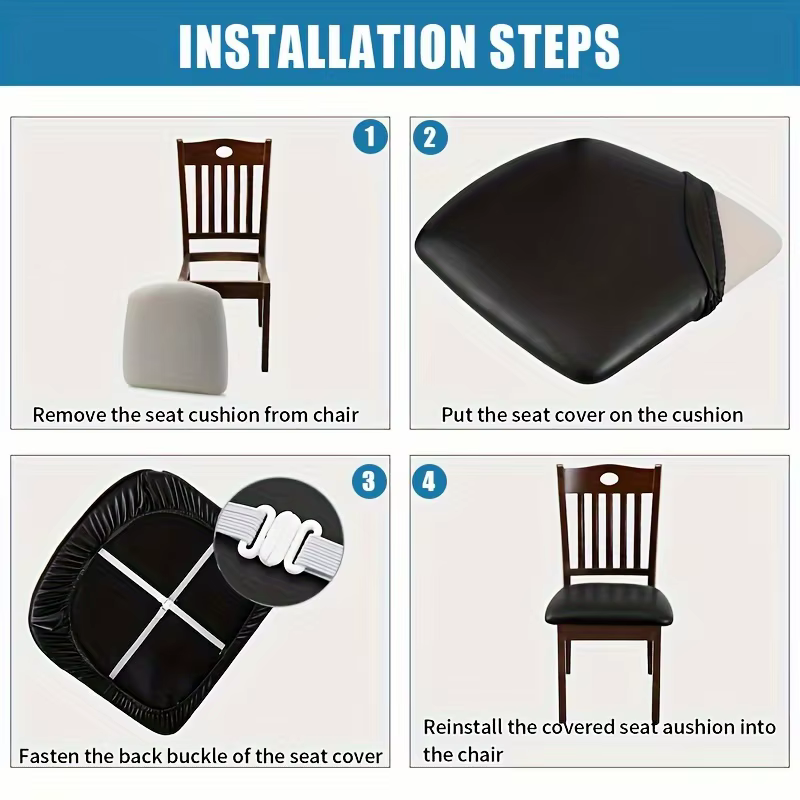 Housses de table et de chaises - Housses de siège amovibles pour chaises de salle à manger, adaptées à une utilisation dans les restaurants, cuisines, hôtels