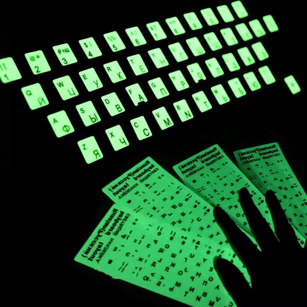 Autocollants de clavier Shoous anglais et russe