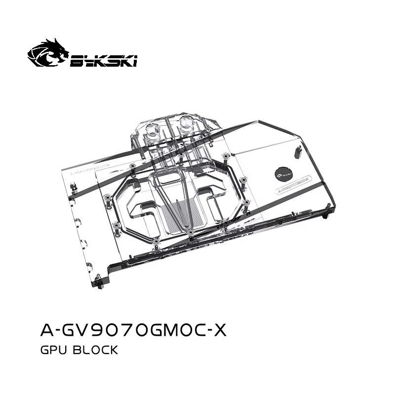 Bykski GPU bloc utilisation pour GIGABYTE RX9070XT GAMING OC 16G carte vidéo refroidissement par eau/couvercle complet/radiateur en cuivre A-GV9070GMOC-X