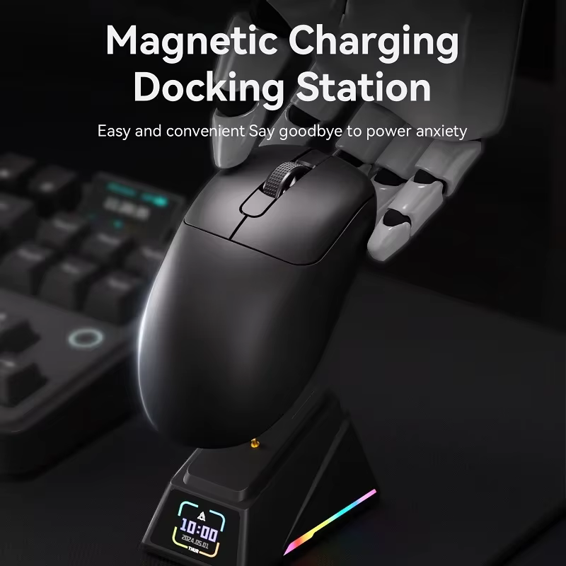 AJAZZ AJ179 série PRO APEX souris de jeu e-sports avec station de chargement rvb ordinateur Macro Mause Gamer