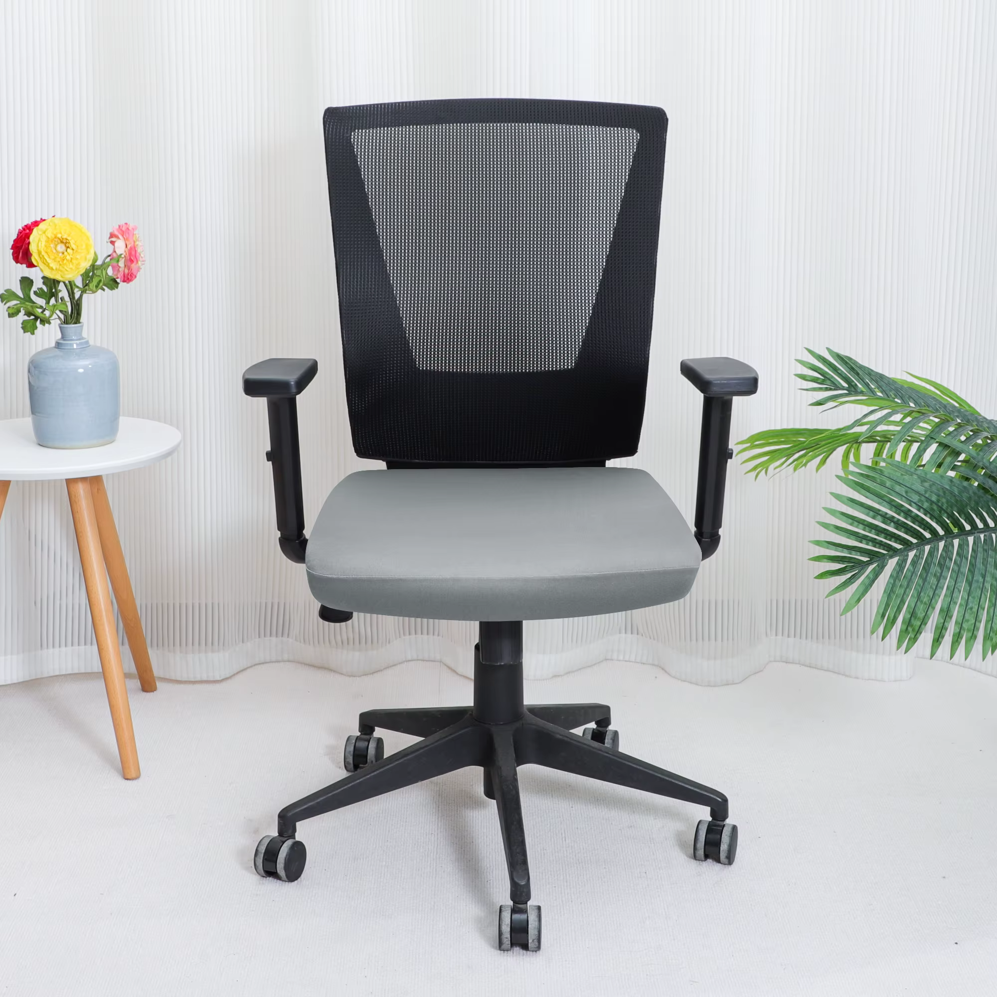 Housse de siège de chaise de bureau extensible, solide, pour chaise d'ordinateur, 1 pièce, housse de siège de fauteuil, adaptée au siège de 38 à 52cm de largeur