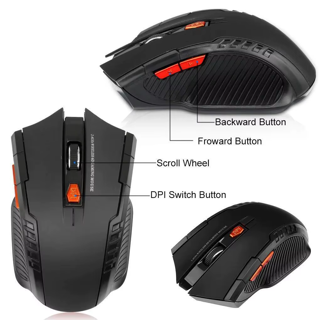 Souris optique sans fil avec récepteur USB