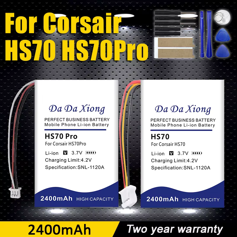 DaDaXiong 2400 mAh batterie Lipo polymère pour Corsair HS70