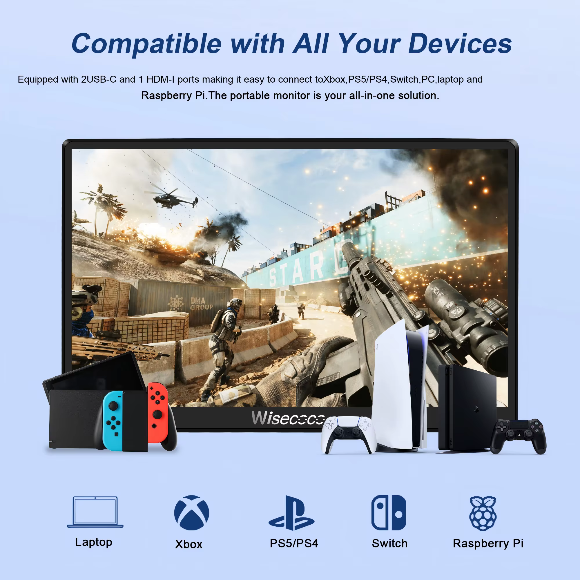 Moniteur Portable de 7 pouces