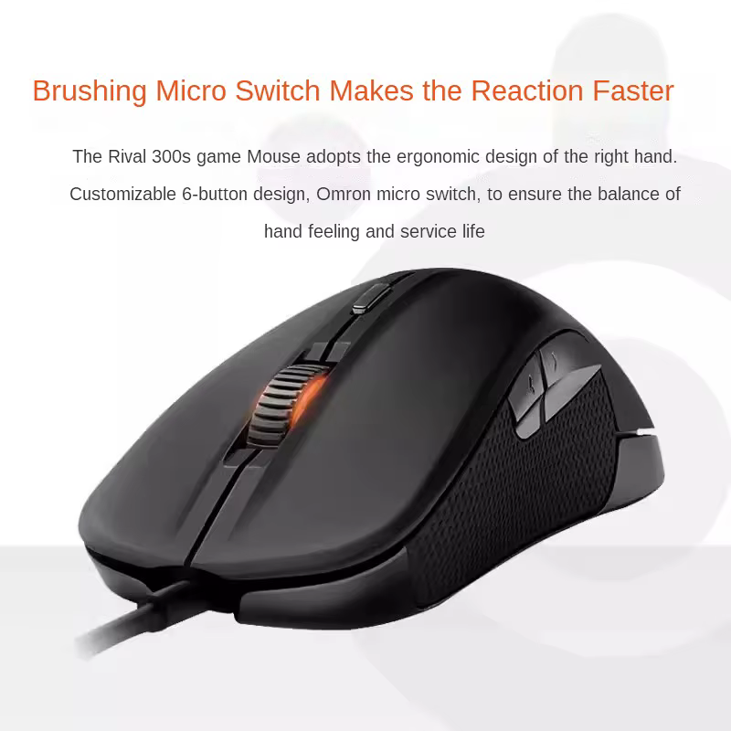 Souris de jeu originale SteelSeries Rival300S filaire 6 boutons éclairage rvb TrueMove capteur optique