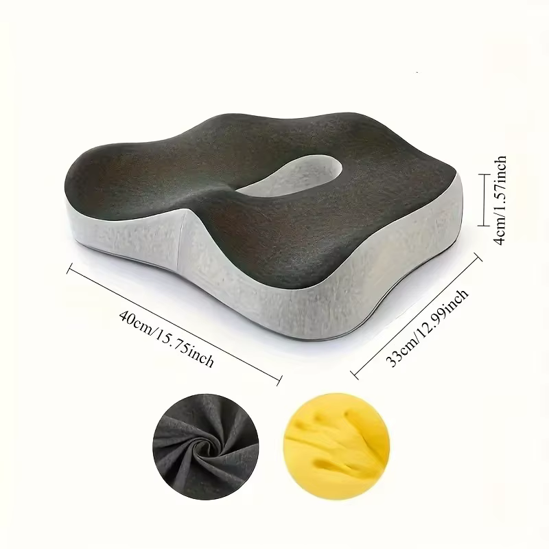 Coussin de siège de bureau ergonomique à 3 zones