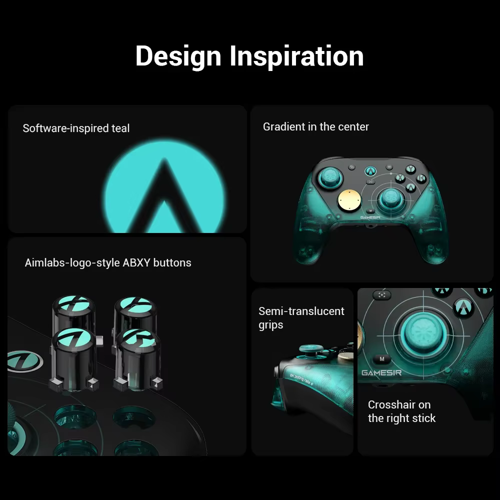 Manette sans fil GameSir G7 Pro 8k PC Aimlabs Edition pour jeux FPS Esport avec contrôle de mouvement