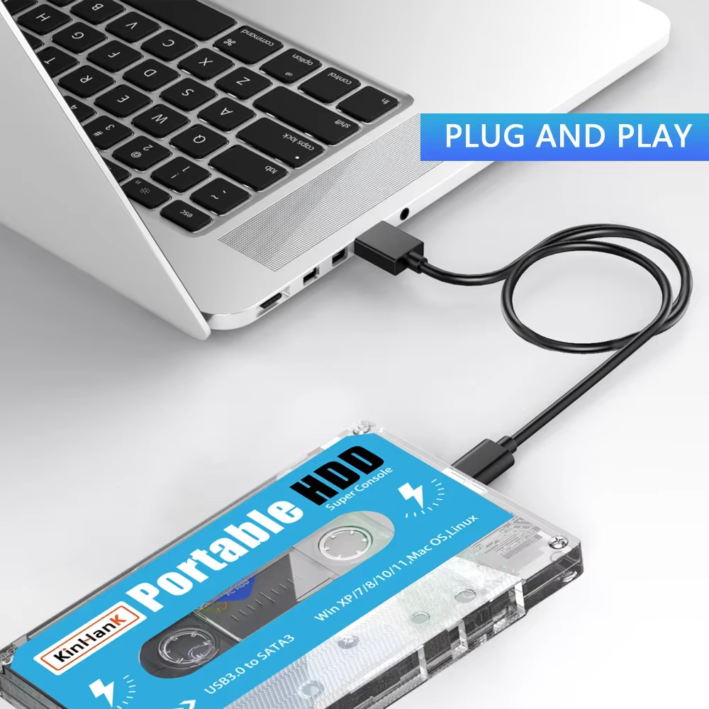 KINHANK 500G Gaming HDD Super Console 100000 jeux vidéo 70 émulateurs pour DC/MAME/SS/NAOMI/PS2/PS1 Plug and Play Batocera OS