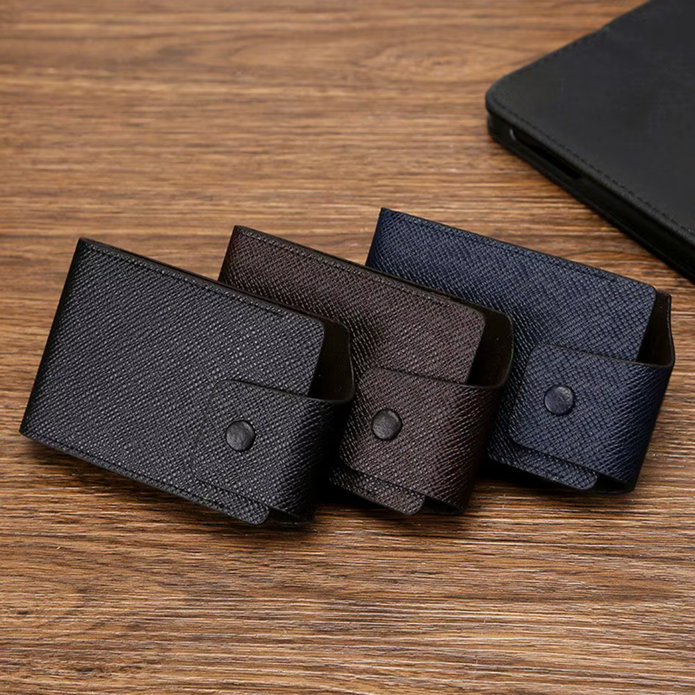 Porte-cartes en cuir à fentes multiples, porte-cartes de crédit, portefeuille de poche, clip multifonctionnel, portable, unisexe, carte d'identité professionnelle, évaluation