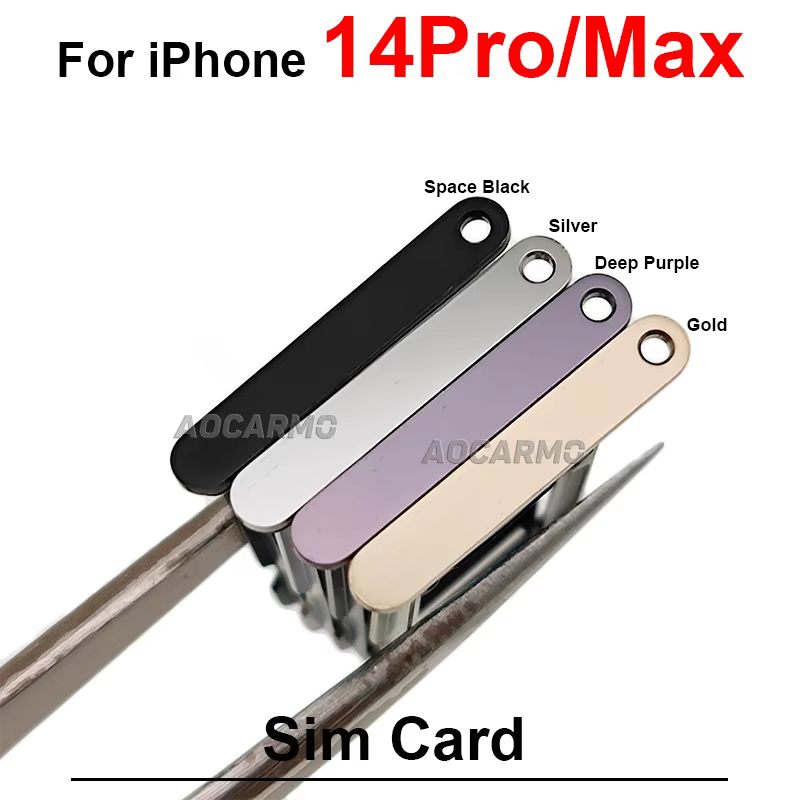 Support double carte SIM pour iPhone 14 Pro Max 14PLUS 14Pro 5G – Pièce de rechange pour emplacement de carte SIM