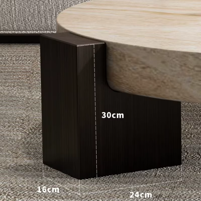 Tables basses originales style Japandi, en marbre, pour salon, avec plateau pour fleurs, design épuré, gain de place