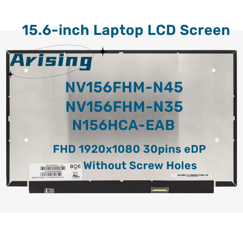 Écran LCD IPS pour ordinateur portable 15.6 pouces NV156FHM-N35 48 N156HCA-EAB LP156WFC-SPD1 3D N61 B156HAN02.1LED Matrix Display Panel FHD 30Pin
