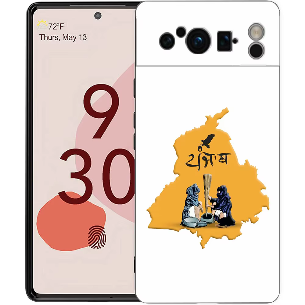 Punjab carte coque de téléphone pour Google Pixel 10 9 8 7 6 Pro XL 9A 8A 6A 7A 5G souple antichoc TPU couverture noire