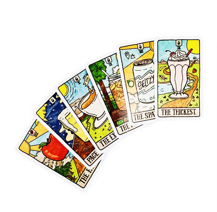 Nouveau 78 cartes alimentaires et boissons illustrées Collection de Tarot nourriture Fortunes jeu mystique jeux de société Divination imaginative