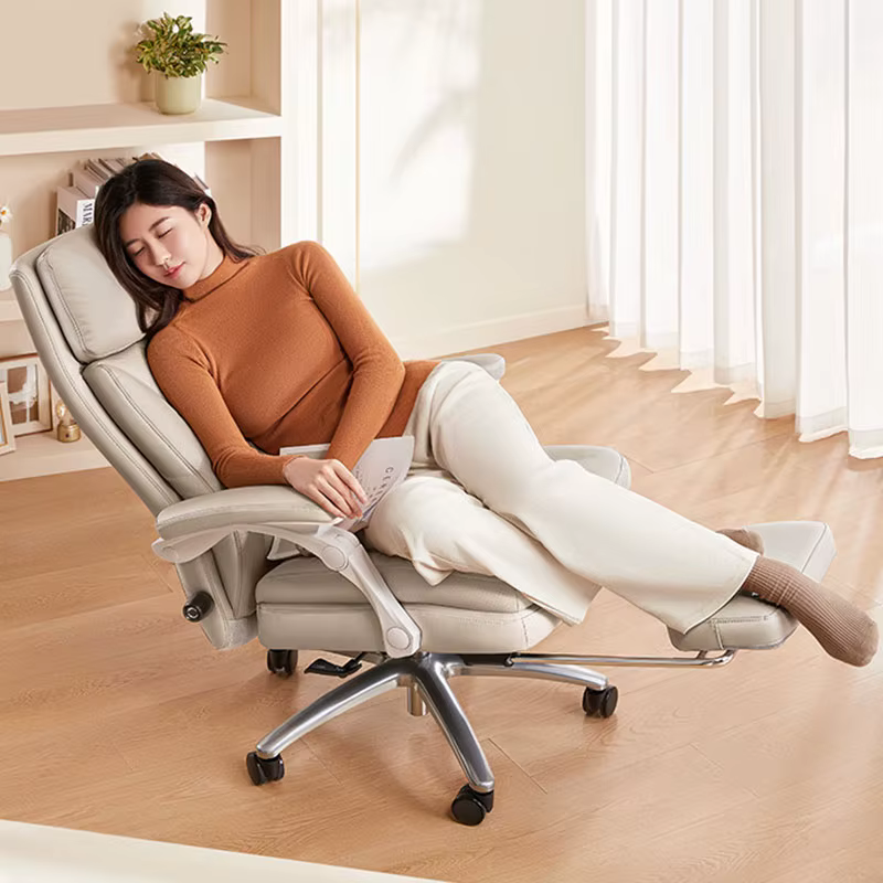 Fauteuil de bureau inclinable ergonomique à roulettes