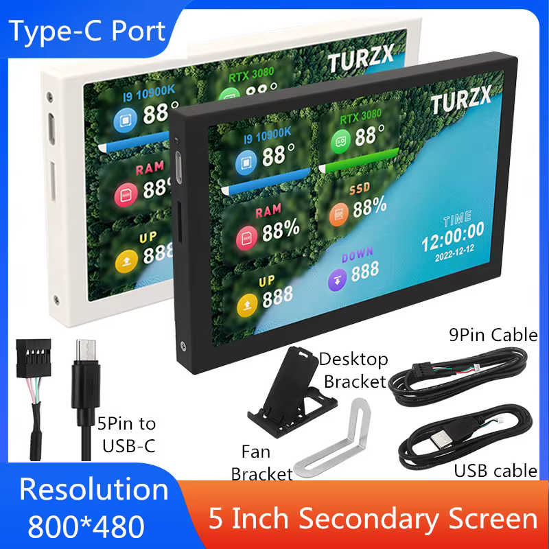 TURZX – écran secondaire IPS type-c de 5 pouces