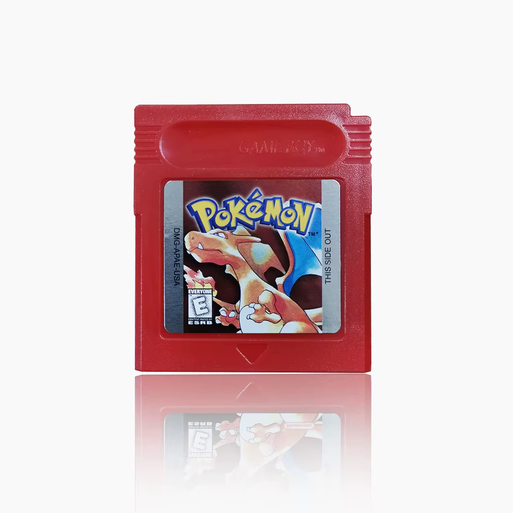 Cartouche de jeu vidéo Pokemon rouge bleu cristal doré vert argent jaune GBC