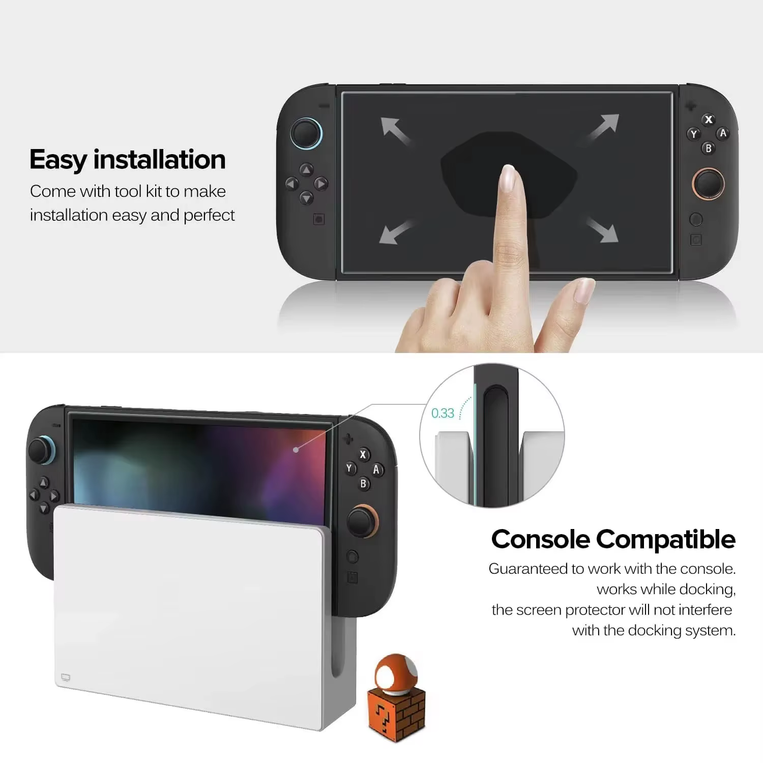 1/2/3 pièces protecteur d'écran en verre trempé pour Switch 2 Transparent HD clair anti-rayures