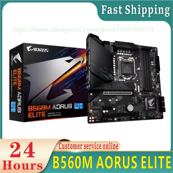 Nouvelle carte mère originale B560M AORUS ELITE LGA 1200 DDR4 128GB M-ATX adaptée