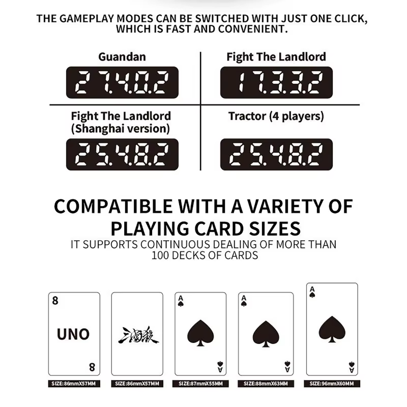Machine automatique de revendeur de Shuffler de cartes 360 °   Distributeur de cartes de Poker électrique rotatif, dispositif d'outils, jeux de fête à domicile, Rechargeable