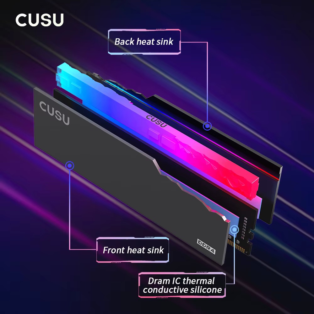 Mémoire RAM DDR4 CUSU 16 Go 3200 MHz RGB
