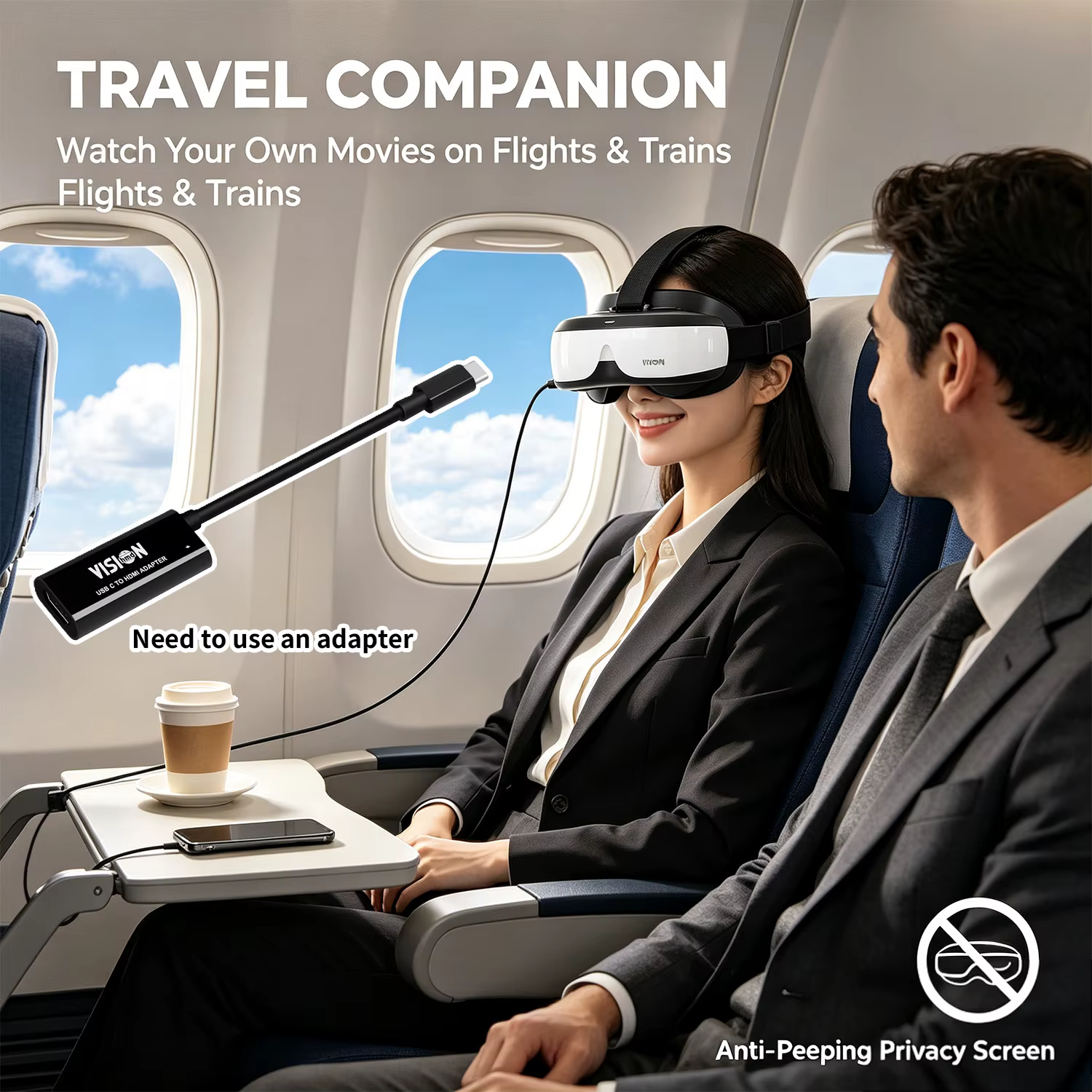 Moniteur portable à fixation sur tête 300 pouces 290g ultra-léger