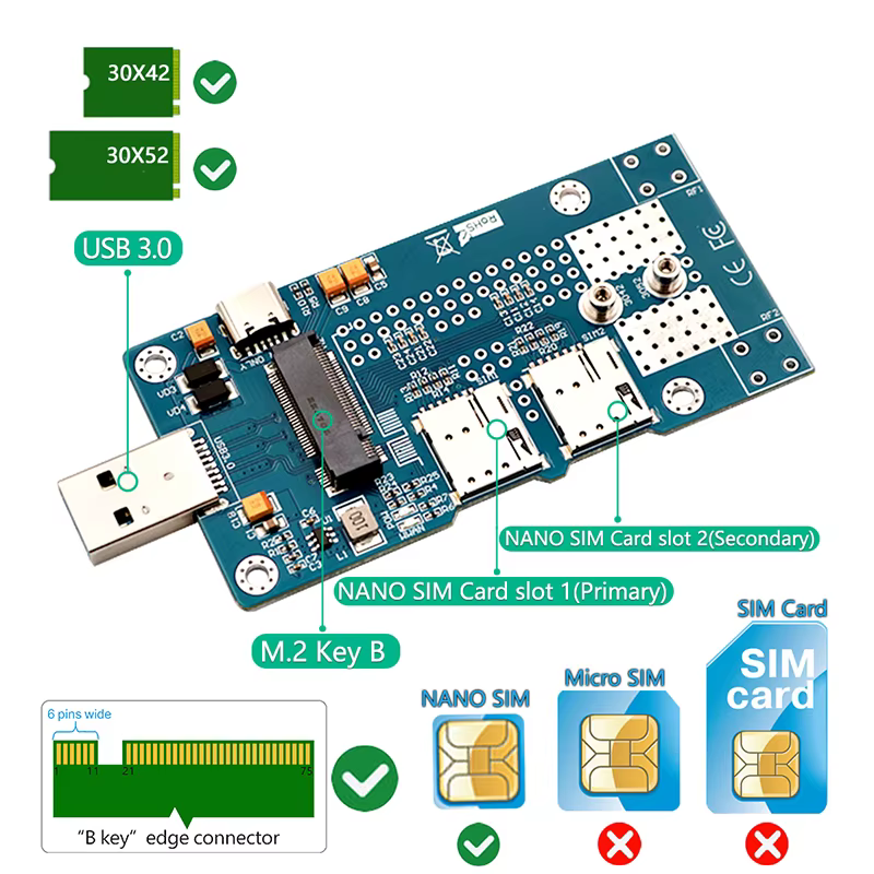 Adaptateur M.2 vers USB 3.0 pour ordinateur de bureau