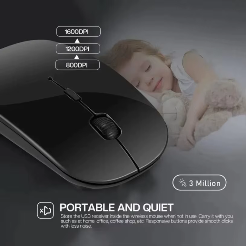 Souris de jeu sans fil Portable