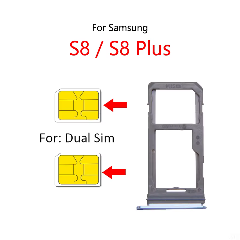 Nouveau support double carte SIM pour Samsung Galaxy S8 G950 G950F / S8 Plus G955 G955F – Lecteur de carte SIM