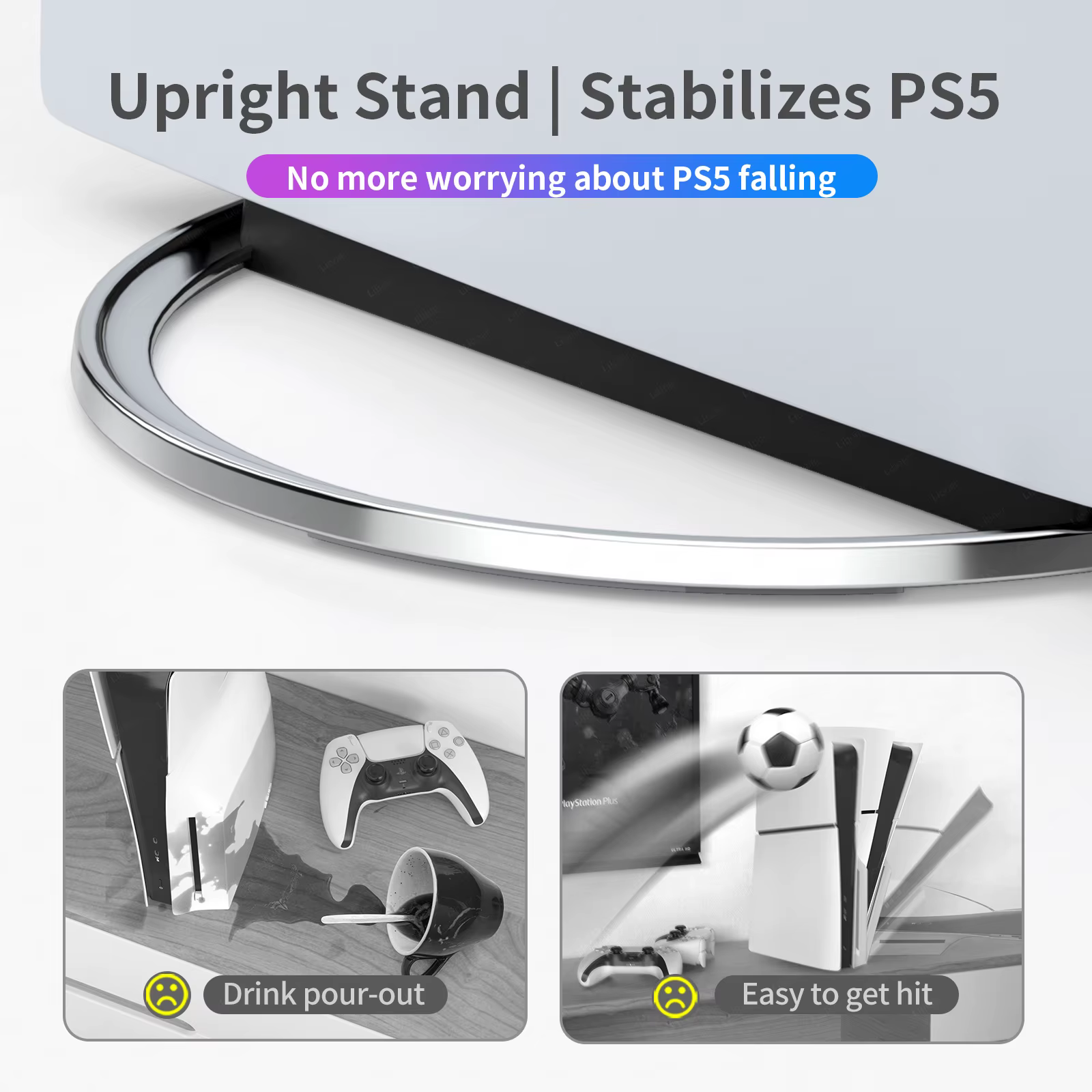 Support Vertical Portable en métal pour PS5 Slim/Pro
