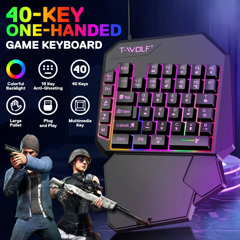 Combo clavier et souris de jeu RGB 5 en 1