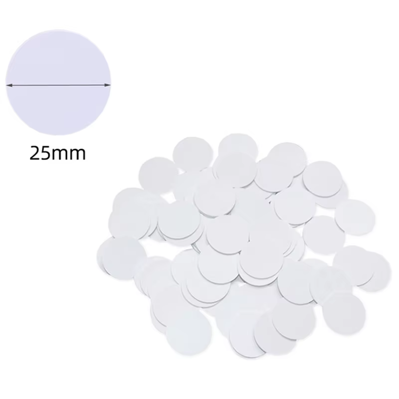 100 pièces complètes 13.56Mhz NFC Ntag215 carte pièce NTAG 215 étiquette de carte 25 Mm de diamètre peuvent être utilisées pour Amiibo fait maison facile à utiliser