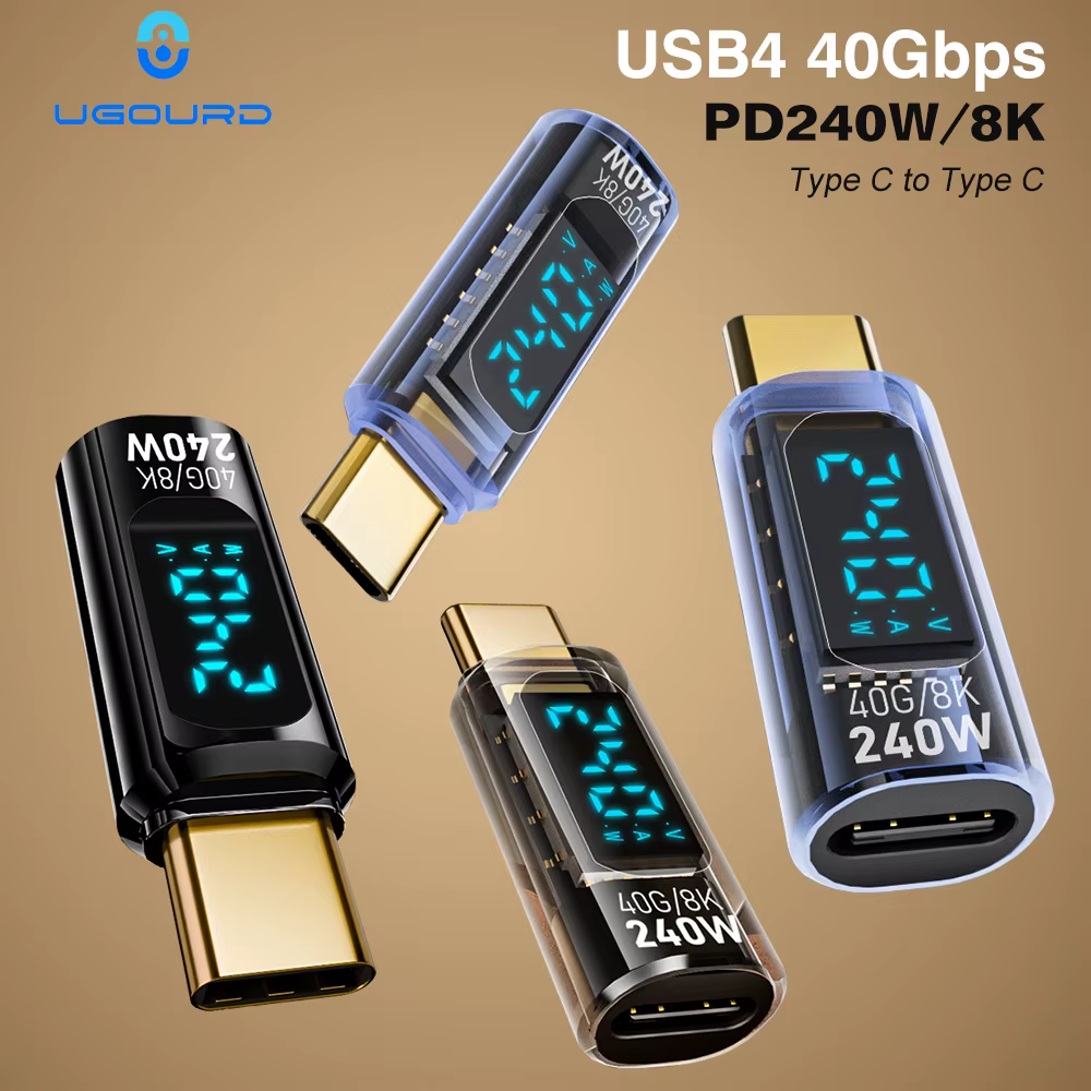 Adaptateur USB4 Type C UGOURD 40 Gbps avec affichage numérique