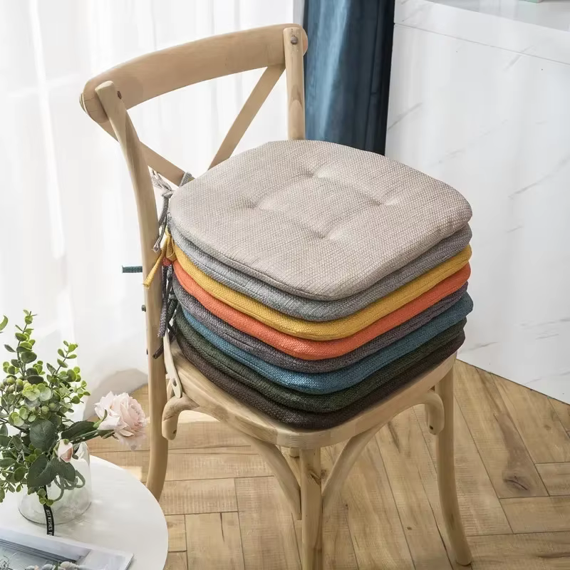 Heart de chaise en mousse à mémoire de forme, coussins de siège souples coordonnants avec sangles, tapis durables pour salon, cuisine, bureau